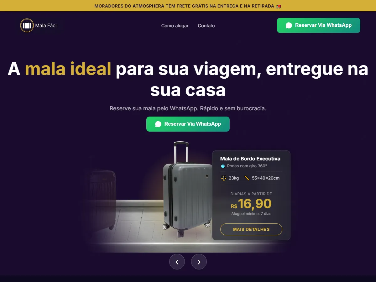 Mala Fácil - Luggage rental service